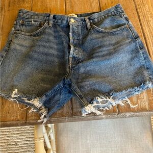 Agolde Parker long denim shorts. Like new. Size 30.